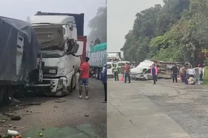 Dos fallecidos y al menos cinco heridos dejó el choque múltiple en ruta nueva Cochabamba – Santa Cruz