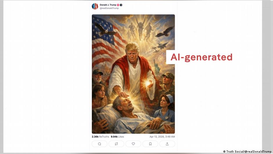 Trump elimina imagen en la que se muestra como Jesús