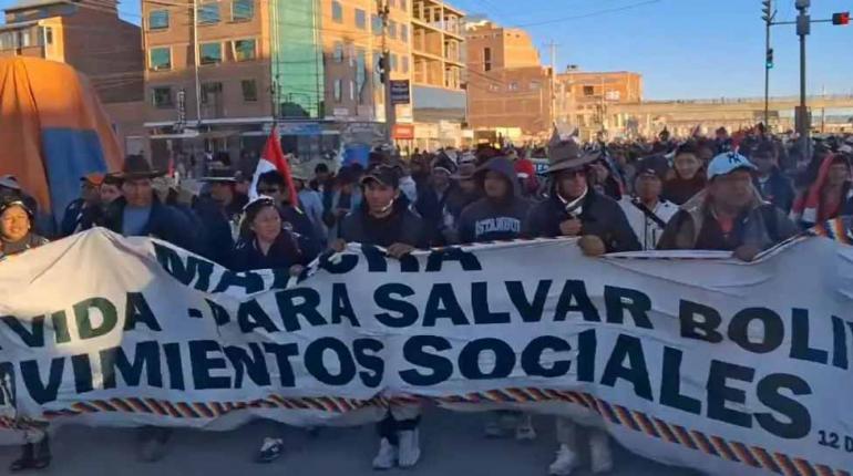 Marcha evista llega a El Alto e ingresará a La Paz