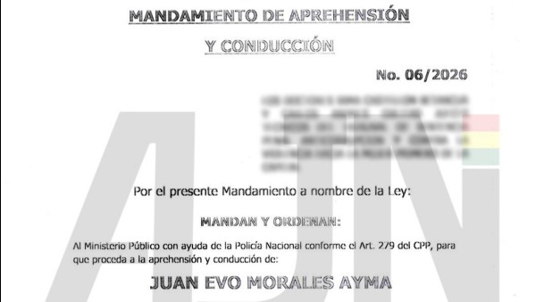 Tribunal de sentencia de Tarija emite mandamiento de aprehensión contra Evo por no presentarse a su juicio