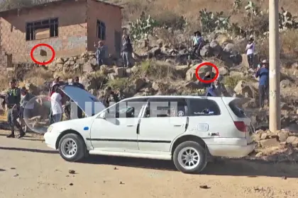 Hombre se salva de ser linchado luego que vecinos lo acusaran de robo; apedrearon su vehículo cuando la Policía intervino