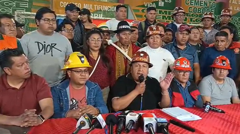COB, liderada por Argollo, se declara en emergencia