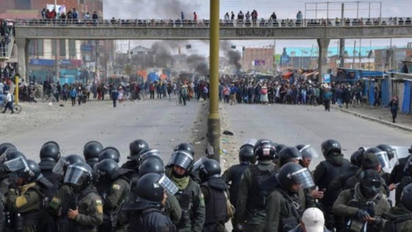 Policía instaló nueve puntos de control en La Paz ante anuncio de marcha evista